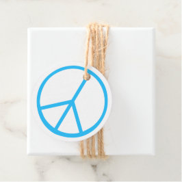 Etiquetas Para Recuerdos Signo de Paz Azul Retro Divertido