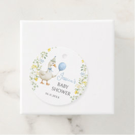 Etiquetas Para Recuerdos Silencioso Goose Wildflower Baby Shower