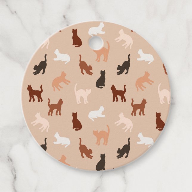 Etiquetas Para Recuerdos Silhouette de gato (Anverso)