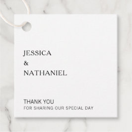 Etiquetas Para Recuerdos Simple Boda minimalista moderno blanco y negro