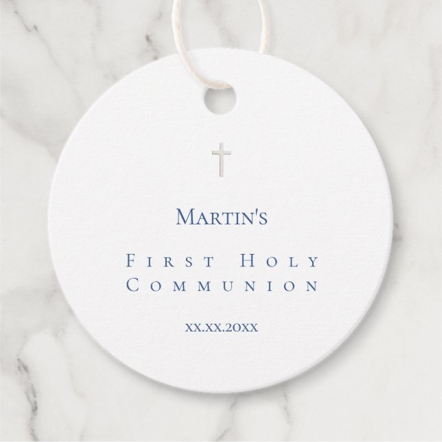 Etiquetas Para Recuerdos simple clásico Primera comunión sagrada (Anverso)