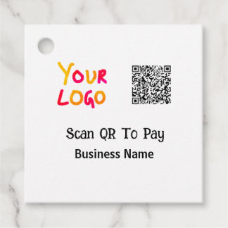Etiquetas Para Recuerdos Simple código qr minimalista para pagar nombre de 