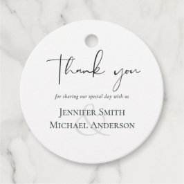 Etiquetas Para Recuerdos Simple elegancia Script Modern Wedn Favor