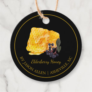 Etiquetas Para Recuerdos Simple Honeycomb Elderberry Infectada Honey Hang E