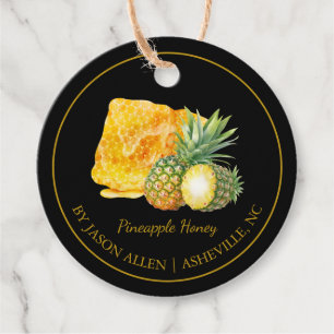 Etiquetas Para Recuerdos Simple Honeycomb Pineapple Infusada Honey Hang Eti