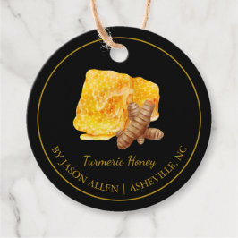 Etiquetas Para Recuerdos Simple Honeycomb Turmeric Infused Honey Hang Tag