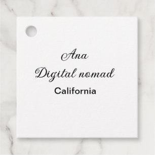Etiquetas Para Recuerdos Simple minimal añade tu nombre texto lugar califor