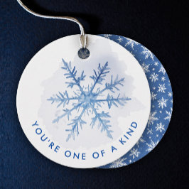 Etiquetas Para Recuerdos Simple Moderno Copo de Nieve de Navidad en Acuarel