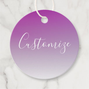 Etiquetas Para Recuerdos Simple Moderno Gradiente Ombré Purpura Minimalista