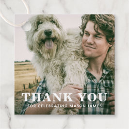 Etiquetas Para Recuerdos Simple Negrita Gracias Graduación De Foto De Guy