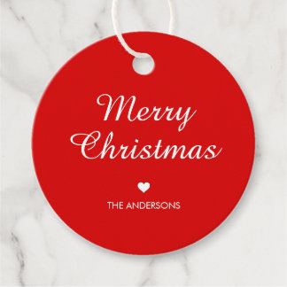Etiquetas Para Recuerdos Simple texto personalizado Minimal Feliz Navidad 