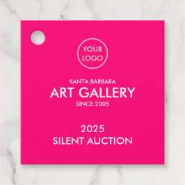 Etiquetas Para Recuerdos Simple y moderna Magenta Añadir logotipo Subasta c