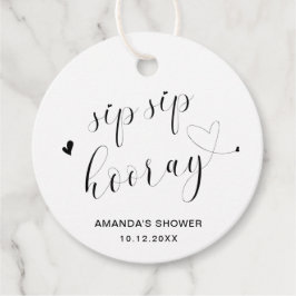 Etiquetas Para Recuerdos Sip Sip Hurra Sencillo Corazón Desayuno Nupcial
