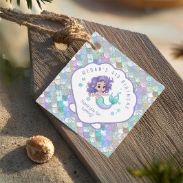 Etiquetas Para Recuerdos Sirena irlandés Scales Clam Shell V1 ID1144