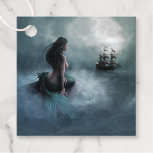 Etiquetas Para Recuerdos Sirena y barco pirata