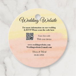 Etiquetas Para Recuerdos sitio web de boda añadir código Q R escanear añadi