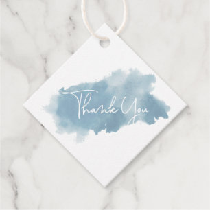 Etiquetas Para Recuerdos Sky Blue Watercolor Baby Shower Gracias