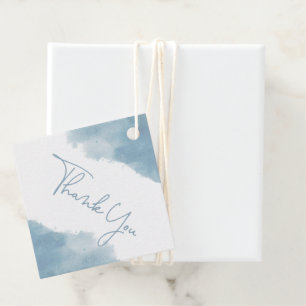 Etiquetas Para Recuerdos Sky Blue Watercolor Baby Shower Gracias