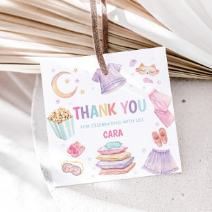 Etiquetas Para Recuerdos Slumber Sleep Over Birday Party Square