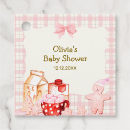 Etiquetas Para Recuerdos Smore Milk & Cookie Gingham Winter Baby Shower