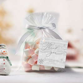 Etiquetas Para Recuerdos Snowflakes Winray Grey Baby Shower Gracias