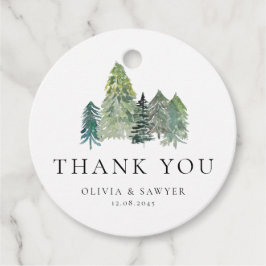 Etiquetas Para Recuerdos Snowowley Winter Evergreen Forest Boda Gracias