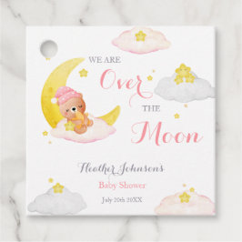 Etiquetas Para Recuerdos Sobre la luna Chica Baby Shower