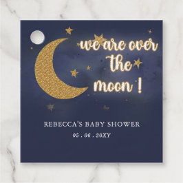 Etiquetas Para Recuerdos Sobre la Luna Un Baby Shower Neutral De Género