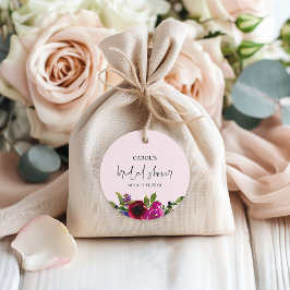 Etiquetas Para Recuerdos Soft Pink Watercolor Floral Favor Tags