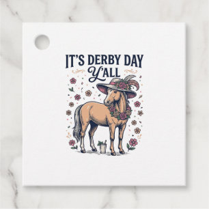 Etiquetas Para Recuerdos Sombrero Floral de Caballo Día del Derby