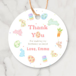 Etiquetas Para Recuerdos Some Bunny is Turning One Pastel Birthday Thank 