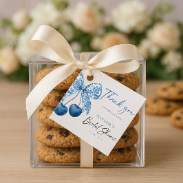 Etiquetas Para Recuerdos Something Blue Bow Bridal Shower Favor Tags