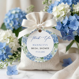 Etiquetas Para Recuerdos Something Blue Hydrangea Floral Bridal Shower