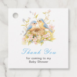 Etiquetas Para Recuerdos Spring Birds Baby Shower