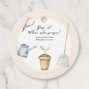 Etiquetas Para Recuerdos ¡Sprout Baby Shower Pop! Cuando aparece