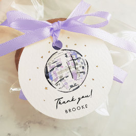 Etiquetas Para Recuerdos Star Studded Disco Ball Watercolor Gracias
