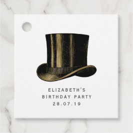 Etiquetas Para Recuerdos Steampunk negro, rosa y dorado