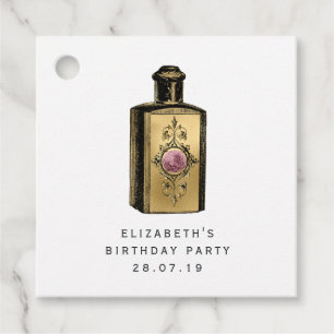 Etiquetas Para Recuerdos Steampunk rosa y dorado