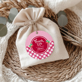 Etiquetas Para Recuerdos Strawberry Berry Primer cumpleaños Chica Gracias