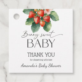 Etiquetas Para Recuerdos Strawberry Fresh Market Berry Sweet Baby Shower