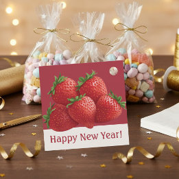 Etiquetas Para Recuerdos Strawberry New Year's Eve Trendy