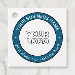 Etiquetas Para Recuerdos Su logotipo o diseño y texto circular de Personali