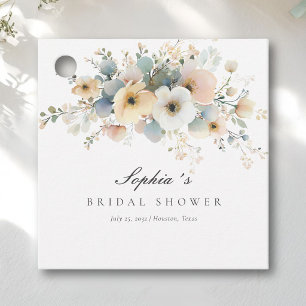 Etiquetas Para Recuerdos Suave florecimiento Elegante ducha de novia