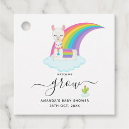 Etiquetas Para Recuerdos Suculenta Llama Heaven Watch Me Grow Baby Shower