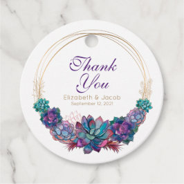 Etiquetas Para Recuerdos Suculento acuarela pulido