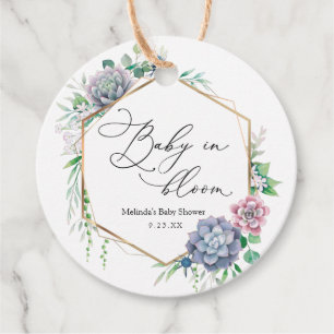 Etiquetas Para Recuerdos Suculento bebé en favor de planta de florecimiento