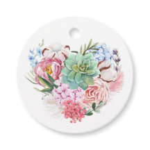 Suculento Boda del Corazón Floral Gracias