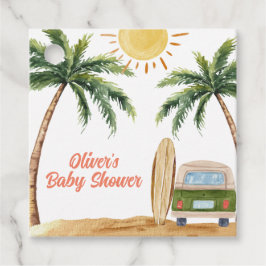 Etiquetas Para Recuerdos Summer Boho Surf Beach Van Baby Shower