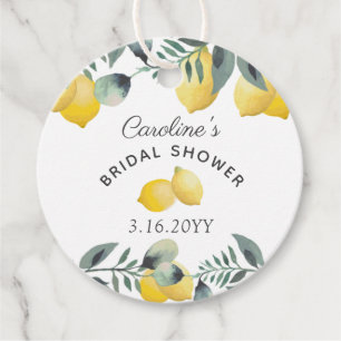 Etiquetas Para Recuerdos Summer Lemons Greenery Bridal Shower