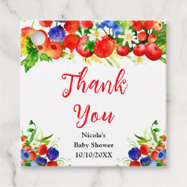Etiquetas Para Recuerdos Summer Mixed Berries Baby Shower Thank You